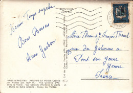 ANDORRE 0.15 F BLASON Sur CARTE POSTALE ANDORRE LA VIEILLE - Covers & Documents