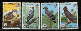 Gambie ** N° 372 à 375 - Oiseaux De Proie - Gambia (1965-...)