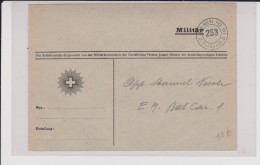 ENVELOPPE MILITAIRE SUISSE - STAB GRENZ FUS. BAT. 253 - POSTE DE CAMPAGNE - Documents