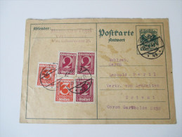 Österreich 1933 Ganzsache P 284 A  Antwortkarte Mit Zusatzfrankatur Nach Triest. - Andere & Zonder Classificatie