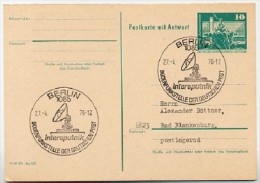 INTERSPUTNIK BODENFUKSTELLE Berlin 1976 Auf DDR P81 F Postkarte - Andere & Zonder Classificatie