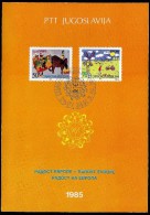 Yugoslavia 1985:  “Joy Of Europe”.  Official Commemorative Flyer. - Briefe U. Dokumente