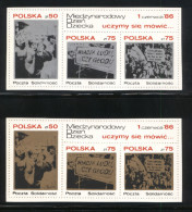 POLAND SOLIDARITY POCZTA SOLIDARNOSC 1986 INTERNATIONAL YEAR OF THE CHILD SET OF 2 MS CHILDREN YOUTH - Vignettes Solidarnosc