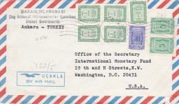 12070# TURQUIE LETTRE PAR AVION BY AIR MAIL UCAKLA Obl BAKANLIKLAR 1963 ANKARA TURKEY WASHINGTON USA - Lettres & Documents