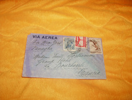 ENVELOPPE UNIQUEMENT DATE ?. / BUENOS AIRES ARGENTINE A GRAND HOTEL LA BOURBOULE FRANCE / CACHETS + TIMBRES. - Used Stamps