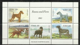 EIRE IRELAND IRLANDA 1983 DOGS CANI FOGLIETTO SOUVENIR SHEET MNH - Blokken & Velletjes