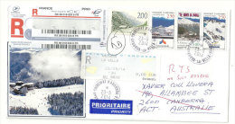 Belle Lettre Recommandée Illustrée D'Andorre,   Adressée à Canberra, Australie. - Lettres & Documents
