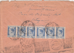 KING MICHAEL, STAMPS ON COVER, 1947, ROMANIA - Briefe U. Dokumente