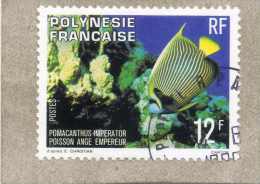 POLYNESIE  : Poissons De Polynésie : Ange Empereur  (Pomacanthus Imperator).  Faune Aquatique - - Used Stamps