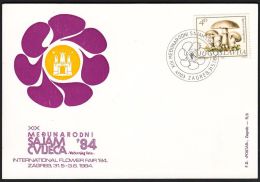 Yugoslavia 1984, Illustrated Card "International Flower Fair Zagreb 1984" W./ Special Postmark "Zagreb", Ref.bbzg - Briefe U. Dokumente