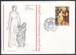 Yugoslavia 1984, Illustrated Cover "100 Years Strossmayer Gallery" W./ Special Postmark "Zagreb", Ref.bbzg - Briefe U. Dokumente