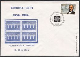 Yugoslavia 1984, Illustrated Cover "Europa CEPT" W./ Special Postmark "Zagreb", Ref.bbzg - Briefe U. Dokumente