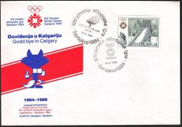 Yugoslavia 1984, Illustrated Cover "Winter Olympic Games Sarajevo 1984" W./ Special Postmark "Sarajevo", Ref.bbzg - Briefe U. Dokumente