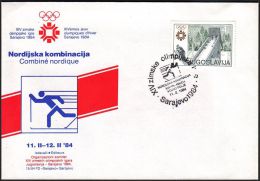 Yugoslavia 1984, Illustrated Cover "Winter Olympic Games Sarajevo 1984" W./ Special Postmark "Sarajevo", Ref.bbzg - Covers & Documents