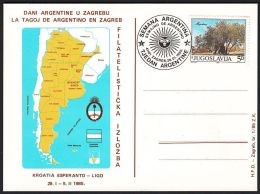 Yugoslavia 1985, Illustrated Cover "Days Of Argentina In Zagreb" W./ Special Postmark "Zagreb", Ref.bbzg - Briefe U. Dokumente