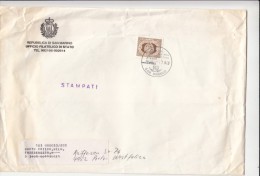 STAMPS ON COVER, NICE FRANKING, 1983, SAN MARINO - Lettres & Documents