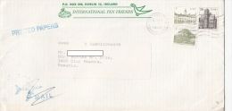 STAMPS ON COVER, NICE FRANKING, ARCHITECTURE, 1990, IRELAND - Brieven En Documenten