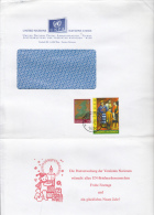 STAMPS ON COVER, NICE FRANKING, PEACKOCK, PAINTING, 2000, UN- VIENNA - Brieven En Documenten