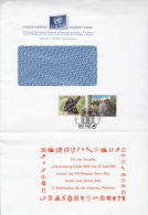 STAMPS ON COVER, NICE FRANKING, SALZBURG CASTLE, MONKEY, 2002, UN- VIENNA - Covers & Documents