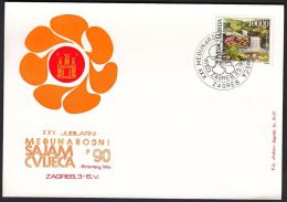 Yugoslavia 1990, Illustrated Card "International Flower Fair In Zagreb 1990"  W./ Special Postmark "Zagreb", Ref.bbzg - Covers & Documents