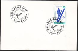 Yugoslavia 1987, Card W./ Special Postmark "Universiade In Zagreb 1987 - Conference Of CESU", Ref.bbzg - Briefe U. Dokumente