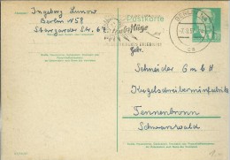 ALEMANIA DDR ENTERO POSTAL 1957N MAT BERLIN SOL - Sonstige & Ohne Zuordnung