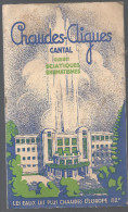 Chaudes-Aigues (Cantal) Plaquette Publicitaire De La Station Thermale Des Années 1920 - Auvergne