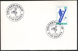 Yugoslavia 1987, Card W./ Special Postmark "Universiade In Zagreb 1987 - Football", Ref.bbzg - Briefe U. Dokumente