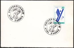 Yugoslavia 1987, Card W./ Special Postmark "Universiade In Zagreb 1987 - Opening Games", Ref.bbzg - Briefe U. Dokumente