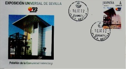 SPAIN. COVER EXPO'92 SEVILLA. VALENCIA PAVILION. "TU SELLO" - Cartas & Documentos