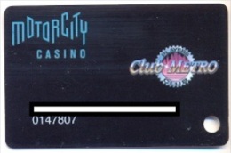 Motor City Casino, Detroit, MI, U.S.A., Older Used Slot Or Player´s Card, Motorcity-2 - Casinokarten