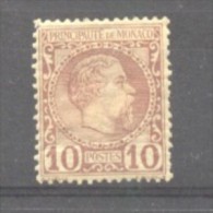 Monaco 1885 Charles III, 10C, Yv.4, Mi.4, MH AM.082 - Neufs