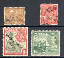MALTA, Postmarks VICTORIA - GOZO, SLIEMA, NOTABILE, BIRKIRKARA - Malte (...-1964)