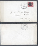 United States 1895 Postal History, Cover Milford To Northville D.058 - ...-1900