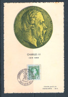 MONACO: Carte M(non écrite)." CHARLES III -Journée Du Timbre Du 6 MARS 1948" - Cartoline Maximum