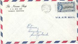 Airmail  "The Naussau Shop" - Grenchen        1963 - 1859-1963 Crown Colony