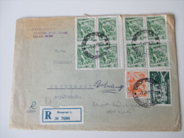 Jugoslawien 1958 Registered Letter To Stuttgart. Schöne Frankatur. R Beograd 4 No 7694 - Lettres & Documents