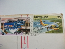 STORIA POSTALE FRANCOBOLLO COMMEMORATIVO Antille Santa Lucia Halcyon Beach Club - Saint Lucia