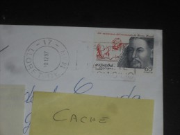 LETTRE ESPAGNE ESPANA AVEC YT 3082 - POETE POESIE AUSIAS MARCH - - Lettres & Documents