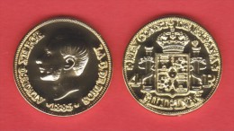 SPAIN / ALFONSO XII  FILIPINAS (MANILA)  4 PESOS  1.885  ORO/GOLD  KM#151  SC/UNC  T-DL-10.832 COPY  Ital. - Provincial Currencies