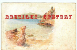 LESSIEUX < THEOULE < CARTE AQUARELLEE Des ANNEES 1900 < DOS SCANNE - Lessieux