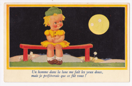 Carte Illustrée Vera Paterson - Un Homme Dans La Lune Me Fait Des Yeux Doux, Mais Je Préférerais Que Ce Fût Vous - Paterson