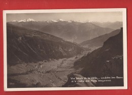 CLO-12  Loèche Vue Totale De La Vallée Du Rhône, Leukerbad. Cachet 1927. - Loèche