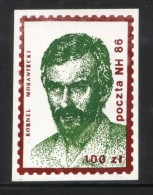 POLAND SOLIDARITY SOLIDARNOSC 1986 NH NOWA HUTA KRAKOW KORNEL MORAWIECKI FOUNDER & LEADER OF FIGHTING SOLIDARITY PHYSICS - Vignettes Solidarnosc