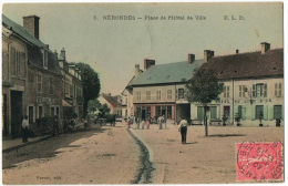 Nérondes Cher Hôtel Lion Or Café Reveillon Place Hôtel Ville 1907  état Superbe - Nérondes