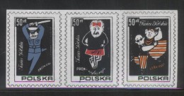 POLAND SOLIDARITY SOLIDARNOSC POLISH FOLK DANCES PARODY STRIP OF 3 COMMUNISTS DANCING POLICE POLICEMAN JARUZELSKI KURON - Vignettes Solidarnosc