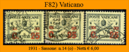 Vaticano-F0082 - 1931-Sassone: N.14 (o) - - Gebraucht