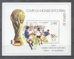 Zaire 1982 World Cup Football Spain Peef. Sheet MNH DA.014 - Nuevos