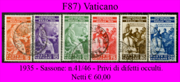 Vaticano-F0087 - 1935 - Sassone: N.41/46 - Privi Di Difetti Occulti - - Gebraucht