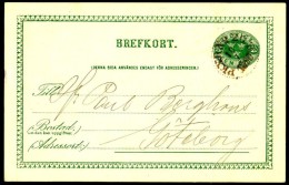Entier Postal Suédois - Swedish Postcard - Circulé - Circulated - 1890. - Entiers Postaux